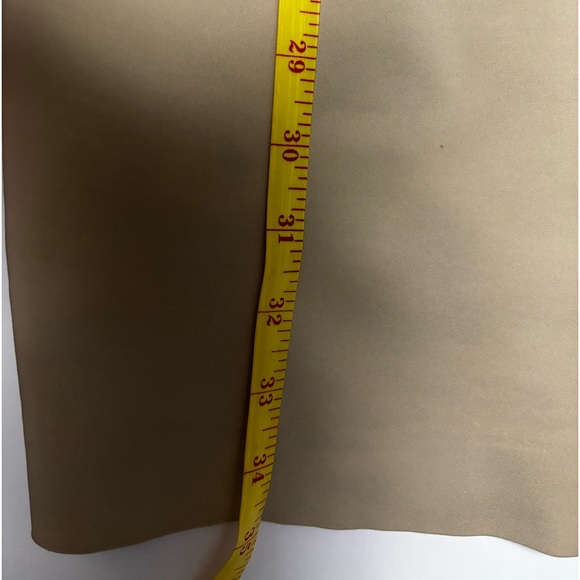 MNG Suit Women Red & Beige Dress Large Size 8 side zipper closure lined Mango - Picture 9 of 11